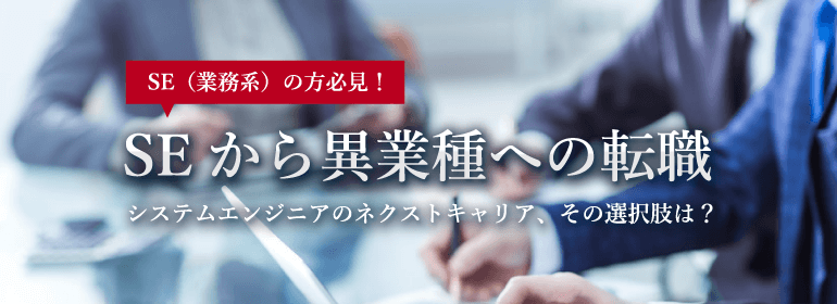 SEから異業種への転職【SEのキャリア選択肢】